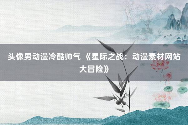 头像男动漫冷酷帅气 《星际之战：动漫素材网站大冒险》
