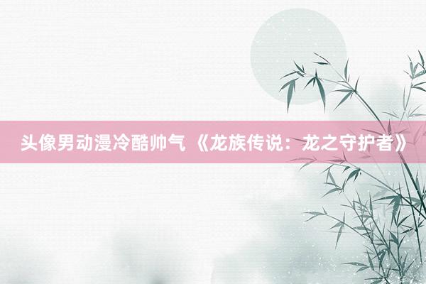 头像男动漫冷酷帅气 《龙族传说：龙之守护者》