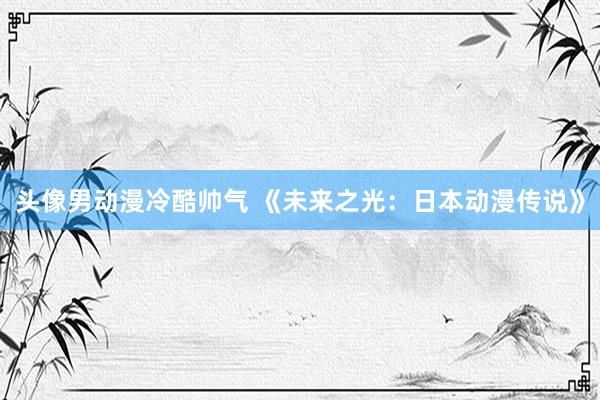 头像男动漫冷酷帅气 《未来之光：日本动漫传说》