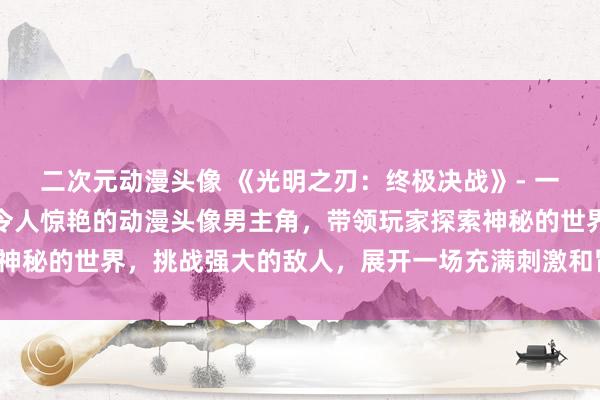 二次元动漫头像 《光明之刃：终极决战》- 一款日本动漫游戏，拥有令人惊艳的动漫头像男主角，带领玩家探索神秘的世界，挑战强大的敌人，展开一场充满刺激和冒险的终极决战。