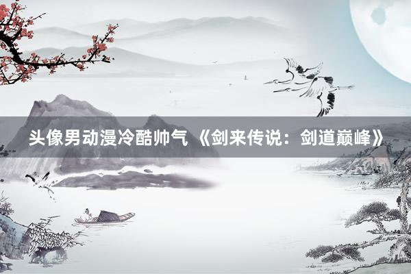 头像男动漫冷酷帅气 《剑来传说：剑道巅峰》