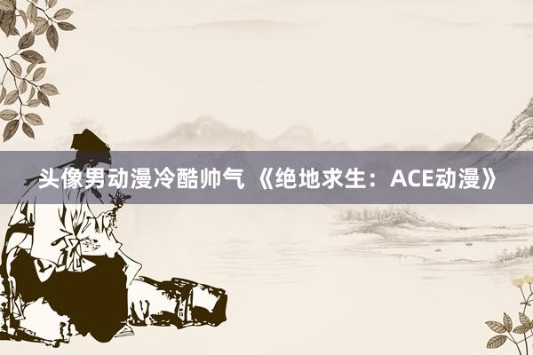 头像男动漫冷酷帅气 《绝地求生：ACE动漫》